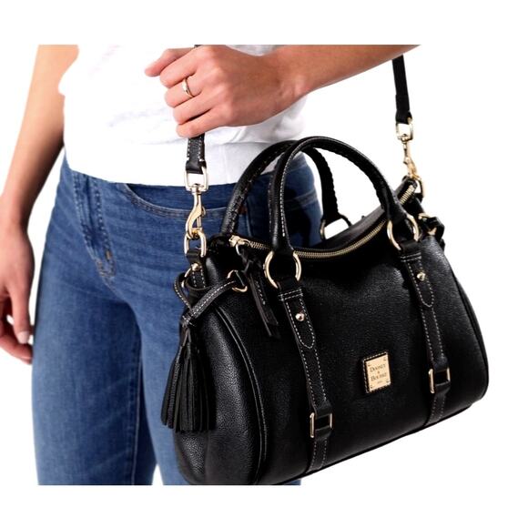 Dooney & Bourke Sorrento Satchel Shoulder Handbag Large Black - Picture 7 of 8